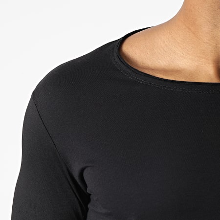 Uniplay - KXT-3410 Maglietta oversize a maniche lunghe nera