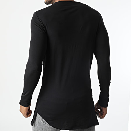 Uniplay - KXT-3410 Camiseta de manga larga de gran tamaño negra