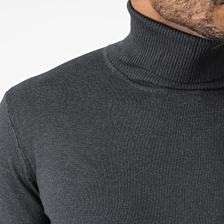 Uniplay - Pull Col Roulé CR-08 Gris Anthracite