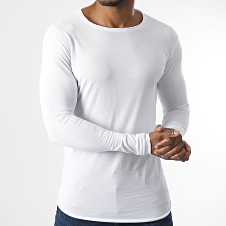 Uniplay - Tee Shirt Oversize Manches Longues KXT-3409 Blanc