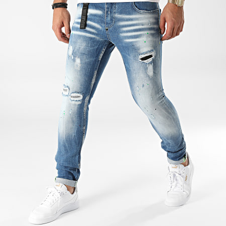 Uniplay - 586 Jeans skinny in denim blu