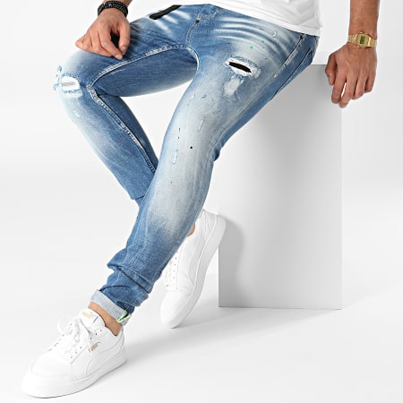 Uniplay - 586 Jeans skinny in denim blu