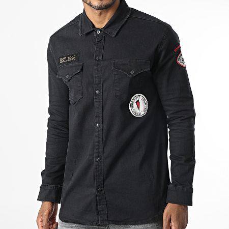 Camisa jean negra deals