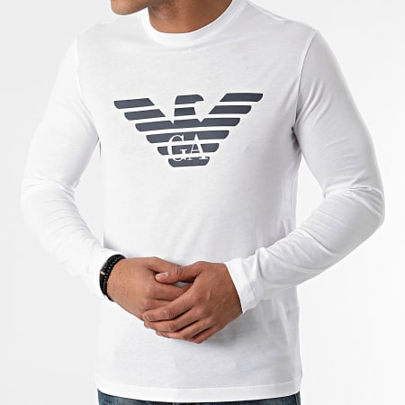 Emporio Armani - Tee Shirt Manches Longues 8N1TN8-1JPZZ Blanc