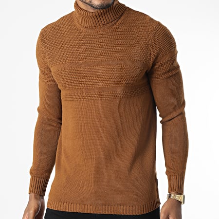 Only And Sons - Pull Col Roulé Bace Camel