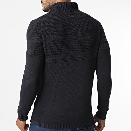 Only And Sons - Pull Col Roulé Bace Bleu Marine