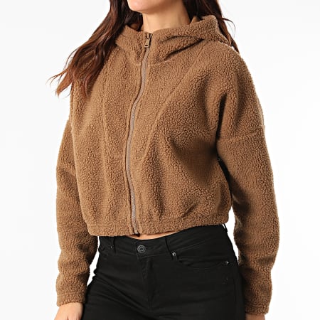Only Sweat Crop Zippé Femme A Capuche Amara Camel