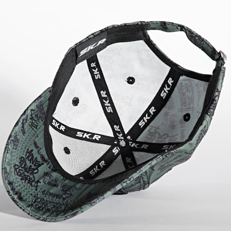 Skr - Cappello Verde Khaki con stampa Plata O Plomo
