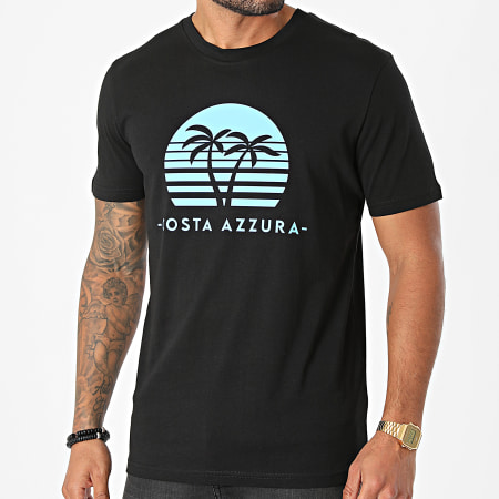 Narende - Costa Azzura Tee Shirt Nero Sky Blue