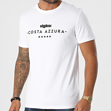 Narende - Camiseta Cinco Estrellas Blanco Negro