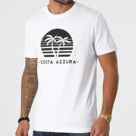 Narende - Tee Shirt Costa Azzura Blanc Noir