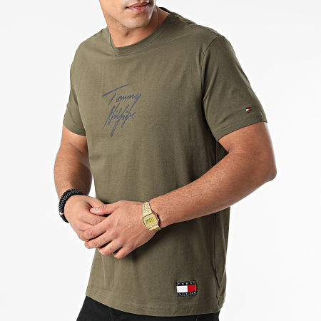 Tommy Hilfiger - Tee Shirt Logo 1787 Vert Kaki
