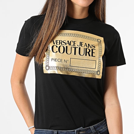 Versace Jeans Couture - Tee Shirt 71HAHT14-CJ00T Noir Doré
