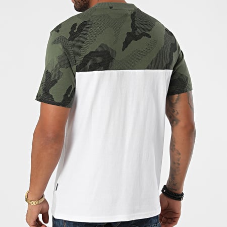 Kaporal - Tee Shirt Ramo Blanc Vert Kaki Camouflage