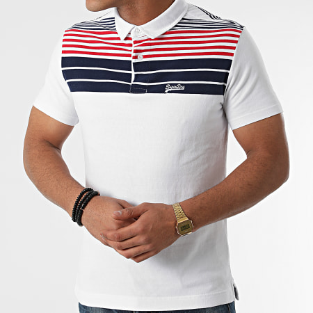 Superdry - Polo Manches Courtes M1110259A Blanc