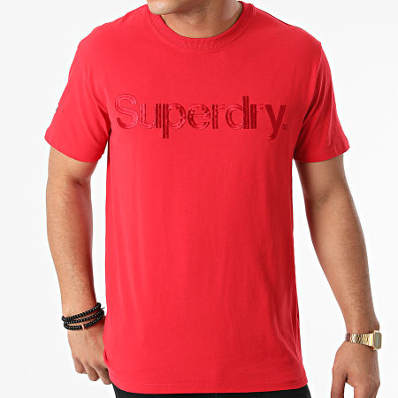 Superdry - Tee Shirt M1011213A Rouge