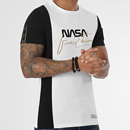 Final Club x NASA - Tee Shirt Nasa Final Edition Noir Blanc Détails Or