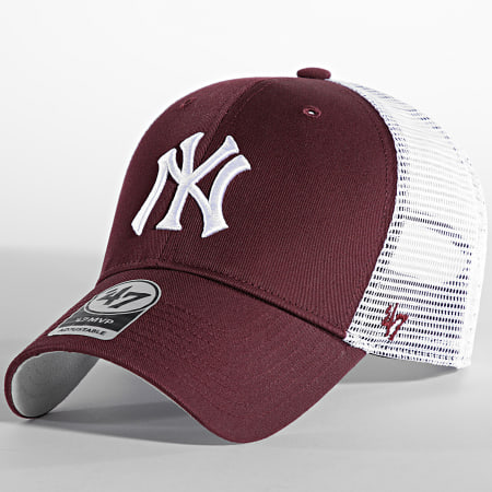 '47 Brand - Casquette MVP Adjustable New York Yankees Bordeaux Blanc