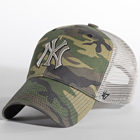 '47 Brand - Casquette Trucker MVP Adjustable New York Yankees Camouflage Vert Kaki