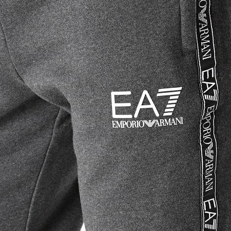 EA7 Emporio Armani - Pantalon Jogging A Bandes 6KPP61-PJ07Z Gris Anthracite Chiné