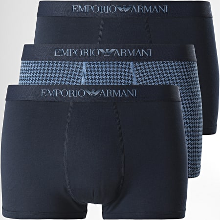 Emporio Armani - Lot De 3 Boxers 111625-1A722 Bleu Marine