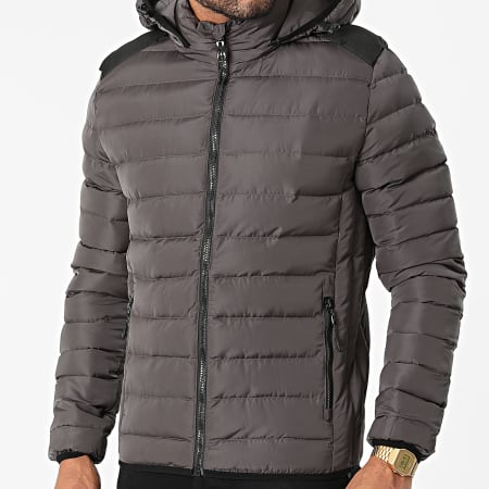 Kymaxx Doudoune Capuche Z 1202 Gris Anthracite Ryses