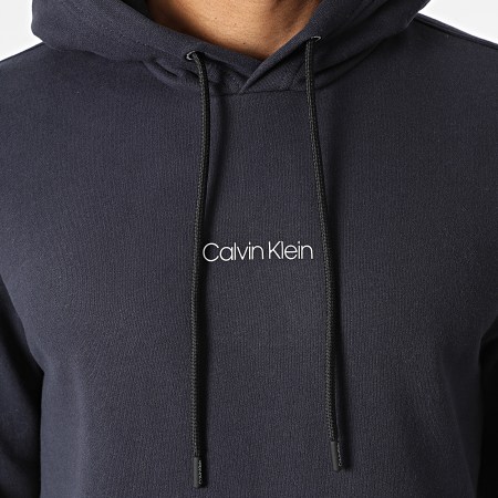 Calvin Klein - Sweat Capuche Center Logo 8180 Bleu Marine