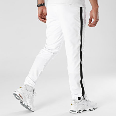 LBO - Pantalon Jogging A Bandes Noir 0024 Blanc