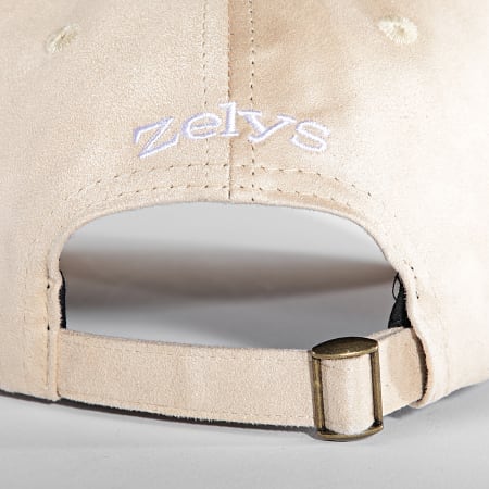 Zelys Paris - Cappello in pelle scamosciata beige
