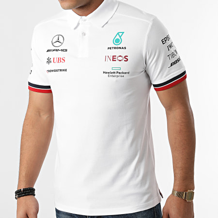 AMG Mercedes - Polo Manches Courtes MAPF1 701202216 Blanc