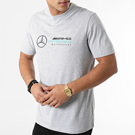 AMG Mercedes - Maglietta Logo Large 141101016 Grigio erica