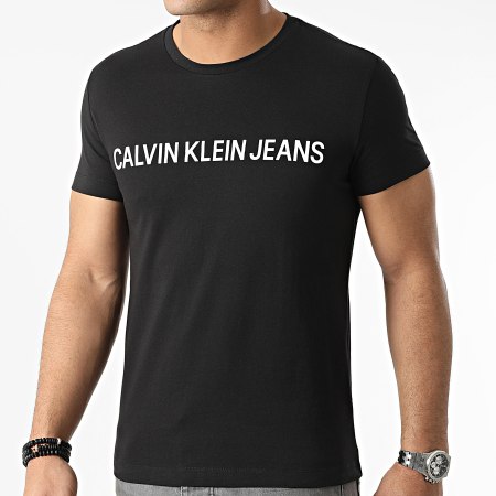 Calvin Klein - Camiseta Basic Logo Institucional 7855 Negro