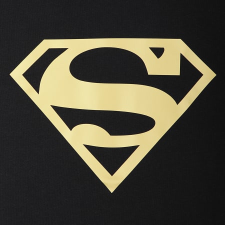 DC Comics - Camiseta Infantil Logo Negro Oro