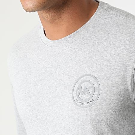Michael Kors - Tee Shirt Manches Longues Peached Jersey Gris Chiné