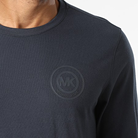 Michael Kors - Tee Shirt Manches Longues Peached Jersey Bleu Marine