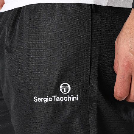 Sergio Tacchini - Pantalon Jogging Carson 021 39171 Noir Logo Blanc