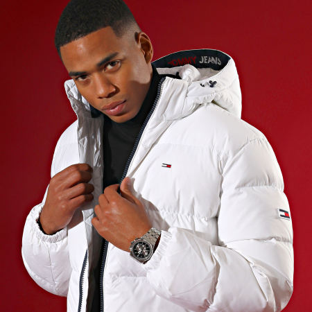 Tommy Jeans Doudoune Capuche Essential Down 2171 Blanc Ryses