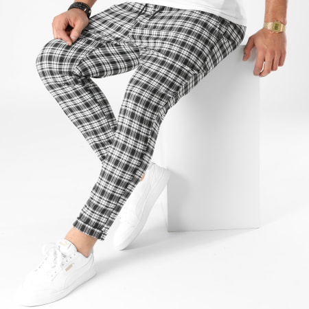 Uniplay - Pantalon A Carreaux 3670 Noir Blanc