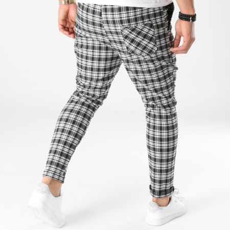 Uniplay - Pantalon A Carreaux 3670 Noir Blanc