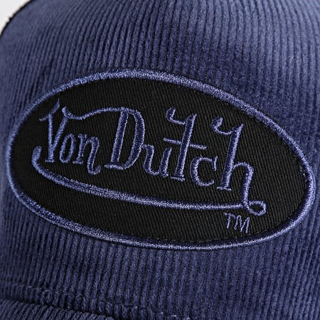 Von Dutch - Casquette Trucker Velvet Bleu Marine