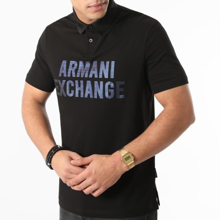 Armani Exchange - Polo Manches Courtes 6KZFFW-ZJH4Z Noir