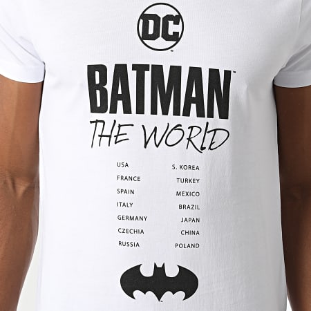 DC Comics - Tee Shirt A Bandes The World Blanc