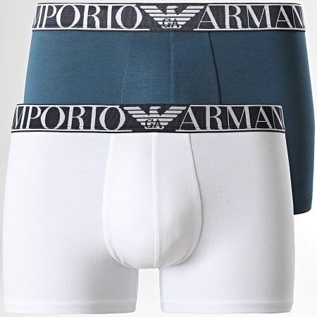 Emporio Armani - Lot De 2 Boxers 111769 Bleu Blanc