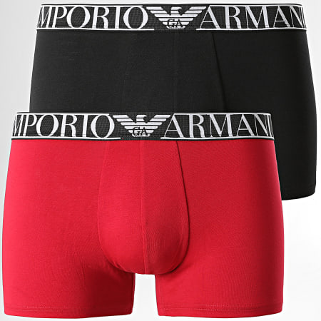 Emporio Armani - Lot De 2 Boxers 111769 Noir Rouge