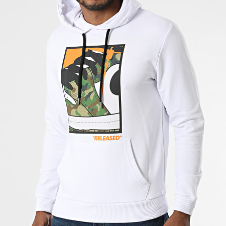 Luxury Lovers - Sweat Capuche Released Camouflage Blanc