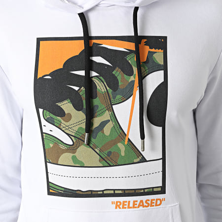 Luxury Lovers - Sweat Capuche Released Camouflage Blanc