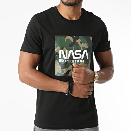 NASA - Tee Shirt Worm Expedition Camouflage Noir