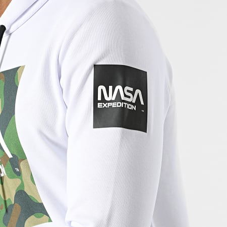 NASA - Sweat Capuche Worm Expedition Camouflage Blanc