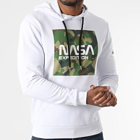 NASA - Sweat Capuche Worm Expedition Camouflage Blanc