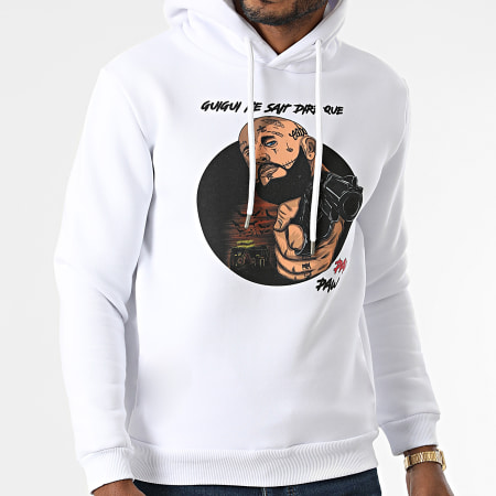 Seth Gueko Sweat Capuche Guigui Blanc